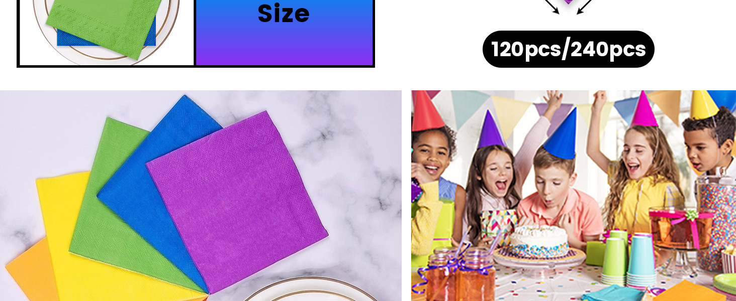 Rainbow Cocktail Napkin