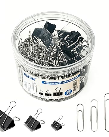 PAPER CLIP &BINDER CLIPS SET