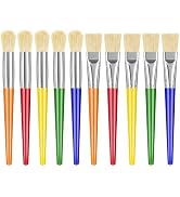 10 PCS Paint Brushes for Kids Toddler 1-5, Washable Kids Paint Brushes for Acrylic Painting, Larg...