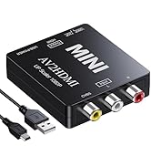 DigitPro RCA to HDMI Converter, AV to HDMI Converter, 1080P Mini RCA AV Composite Video Audio to ...