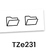 Brother Genuine P-touch TZe231 Label Tape in cardboard pack: Black on White 12mm