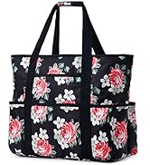 Beach Bags for Women, Large Beach Tote Bag with Zipper Tons of Pockets Beach Bag Waterproof Sandp...