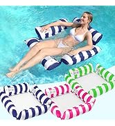 Inflatable Pool Floats Adult, 4-in-1 Multi-Purpose Pool Float Rafts Water Hammock, Pool Floaties ...