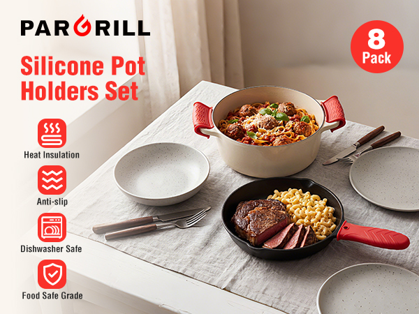 silicone pot holders set