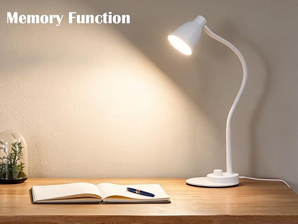 LED Desk Lamp with USB Charging Port Reading Lamp Task Lamp Flexible Table Light for Dorm Bedside