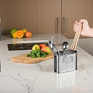 Sleek polished finish enhances kitchen style