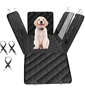 YSSOA Dog Car Seat Cover for Back Seat, Durable Waterproof Nonslip Pets Hammock with Mesh Window ...