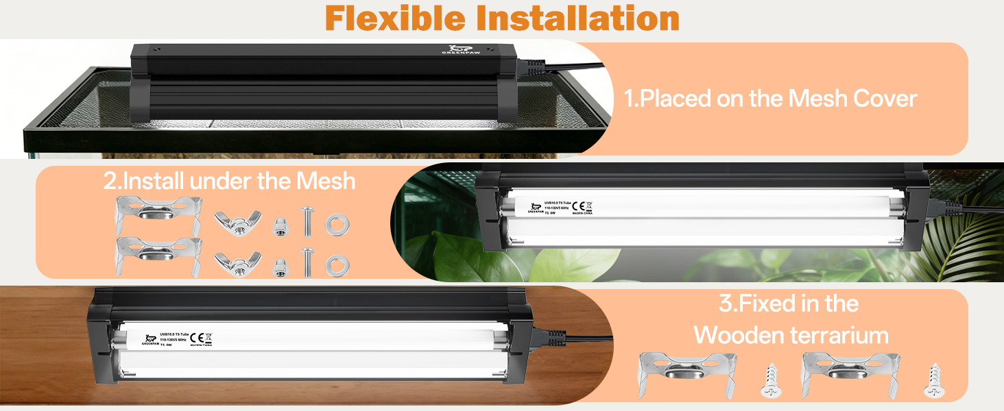 T5 Ho 10.0 UVB Lamp, Aluminum Reflector increases UVB Output for T5 HO UVB Lighting Combo Kit