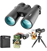 Adorrgon 12x42 HD Binoculars for Adults High Powered with Phone Adapter, Tripod and Tripod Adapte...