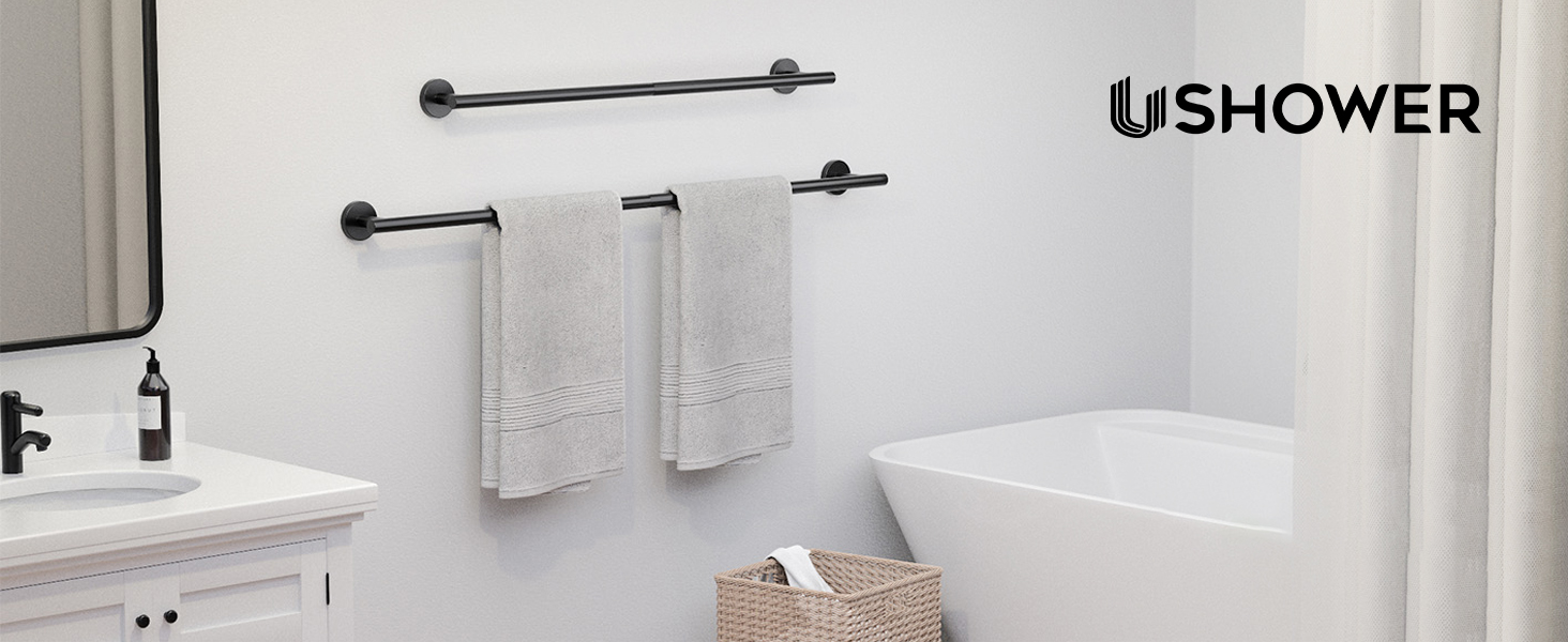 towel bar black