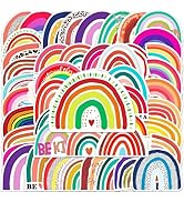 PMLAND 100 Pcs Waterproof Stickers Colorful Rainbow