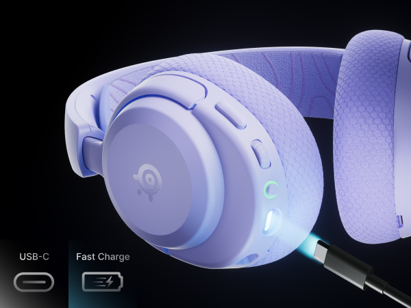 Headset with charging cable