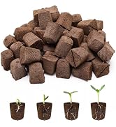 Anglecai 50 Pcs Square Hydroponics Pods, Seed Starter Sponge Pods for Seed Starter Plugs Grow Spo...