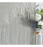 VELIMAX Dark Frosted Window Film, Opaque Window Privacy Film, Decorative Window Cling, Black Wind...