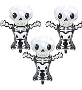 HADCKJA Laser Skeletons Balloon Halloween Balloons Ghost Skull Foil Balloons for Halloween-Themed...