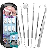 Antonki Dental Cleaning Tools, Dental Hygiene Kit, Teeth Cleaning Tools, Metal Dental Picks, Plaq...