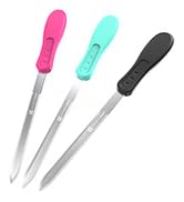 Uncommon Desks Office Letter Opener - Stainless Steel Knife-Edge Blade (Black)
