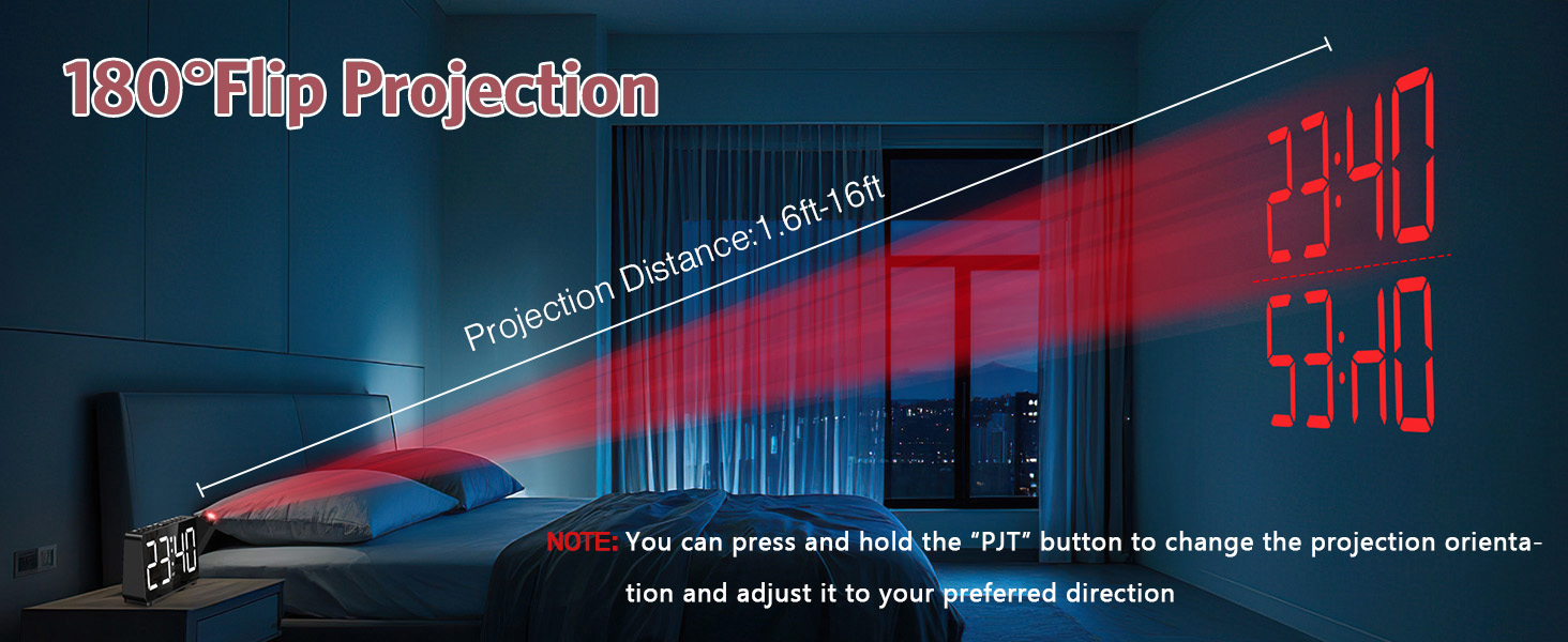 Projection Alarm Clock for Bedroom