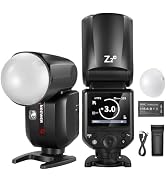NEEWER Z2-N 2.4G TTL Round Head Flash Speedlite Compatible with Nikon Cameras, 76Ws 1/8000s HSS w...