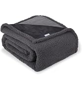 ZAKAPAWS Waterproof Dog Blanket for Large Dogs - Reversible Washable Pet Blanket, Soft Sherpa Fle...