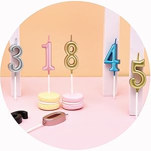 Number cake candles