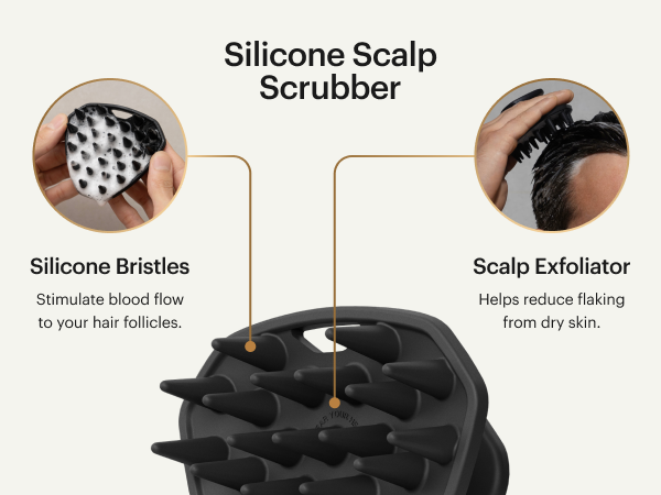 manscaped silicone body scalp buffer shower head dome scrubber bodywash loofah shampoo