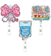 Cosmisun Future Student Badge Reels - 3Pcs Nurse School Student Badge Reels Retractable Badge Hol...