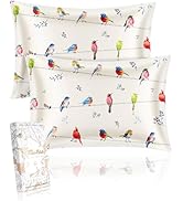 Miss Adola 2 Pack Mulberry Silk Pillowcase - Standard Size 20x26 Inch Pillow Case with Hidden Zip...