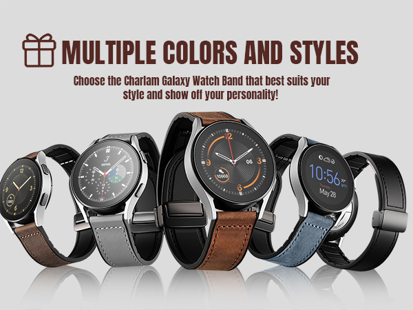 samsung galaxy watch 7 6 5 4 3 FE Classic Band Magnetic lether bands