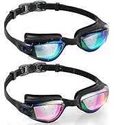 Aegend Swim Goggles for Kids 3-14 Anti-Fog Anti-Leak Goggles for Swimming | 2 Pack Anti-UV Comfor...