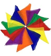 AIVIAI Dance Scarves Music Scarves for Children Movement and Juggling 12pcs