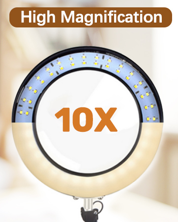 magnifying lamp with clamp