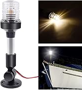 Acelane 9 Inches Led Anchor Navigation Lights, Adjustable Boat Stern Light White All Round Anchor...