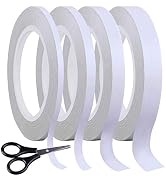 SIQUK 4 Rolls Double Sided Tape Strong Adhesive Sewing Tape with 1pc Mini Scissor for Craft Class...
