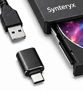 External CD DVD Drive, USB-A & USB-C CD Burner for Laptop, PC & Mac | Portable DVD Burner & CD Re...