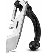 KEEPO LINK Pocket Pry Bar with Bottle Opener, Ruler, Wrench & Screwdriver, 6-in-1 Titanium Pry Ba...
