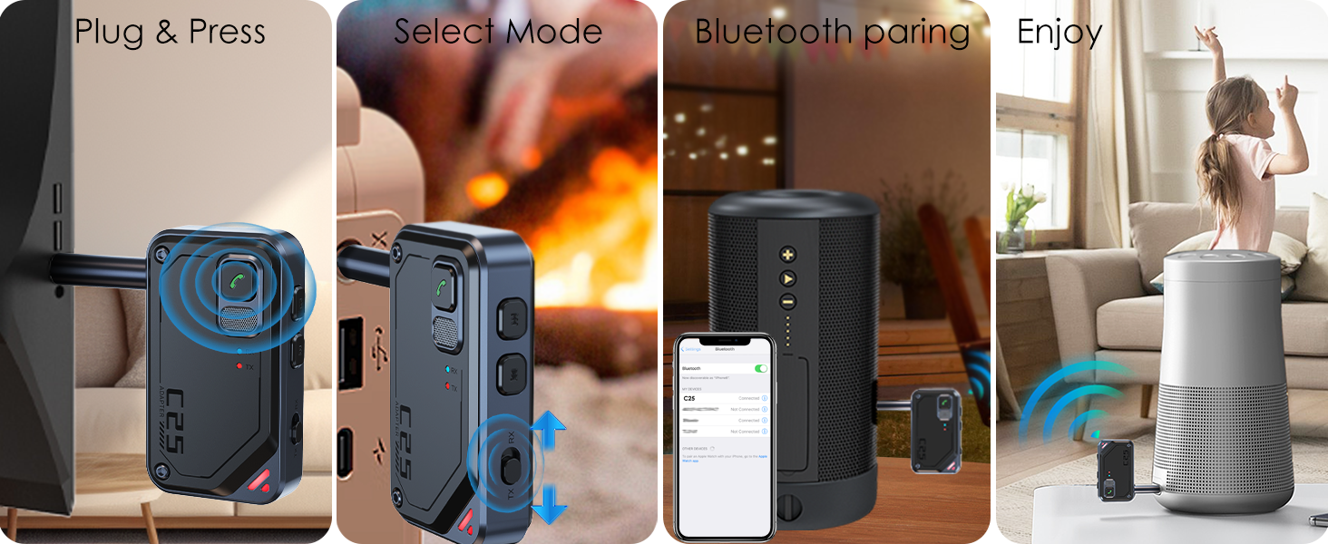 How to connect with bluetooth aux adapter