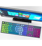 Keyboard Cover Skin for Dell KM636 Wireless/KB216 KB216p KB216d Wired Keyboard/Dell Optiplex 5250...