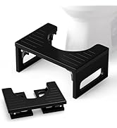 Bathway Squatting Potty Stool, Foldable Poop Stool, Bamboo Wood Toilet Stool Squat Adult, Foot St...