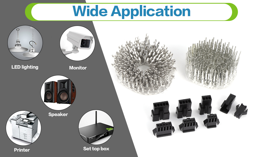 Connectors are easier for parts replacement, troubleshooting and quick assembly.