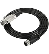 SinLoon MIDI to XLR Cable MIDI 5 Pin DIN Male to XLR 3 Pin Female Cable for Match Music Instrumen...