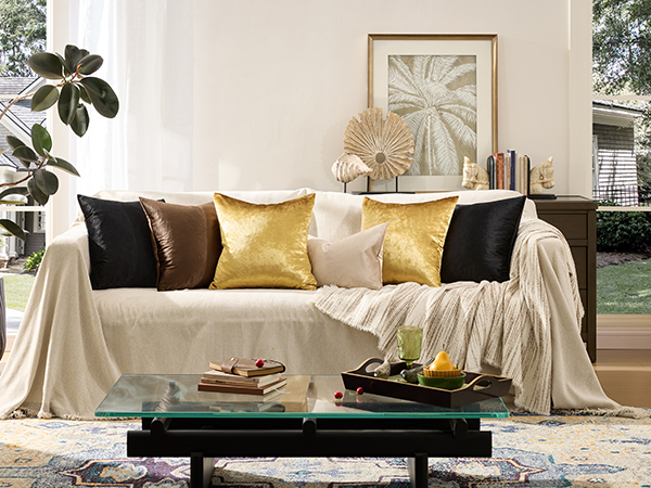 gold pillow covers