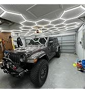 Updated Hexagon Garage Light: 720W 79200LM Super Bright Hexagon Garage LED Light, 5000K Natural W...