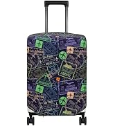 HYPER VENTURE Washable Luggage Cover - Fashion Suitcase Protector Fits 23-26 Inch Luggage (Urban ...