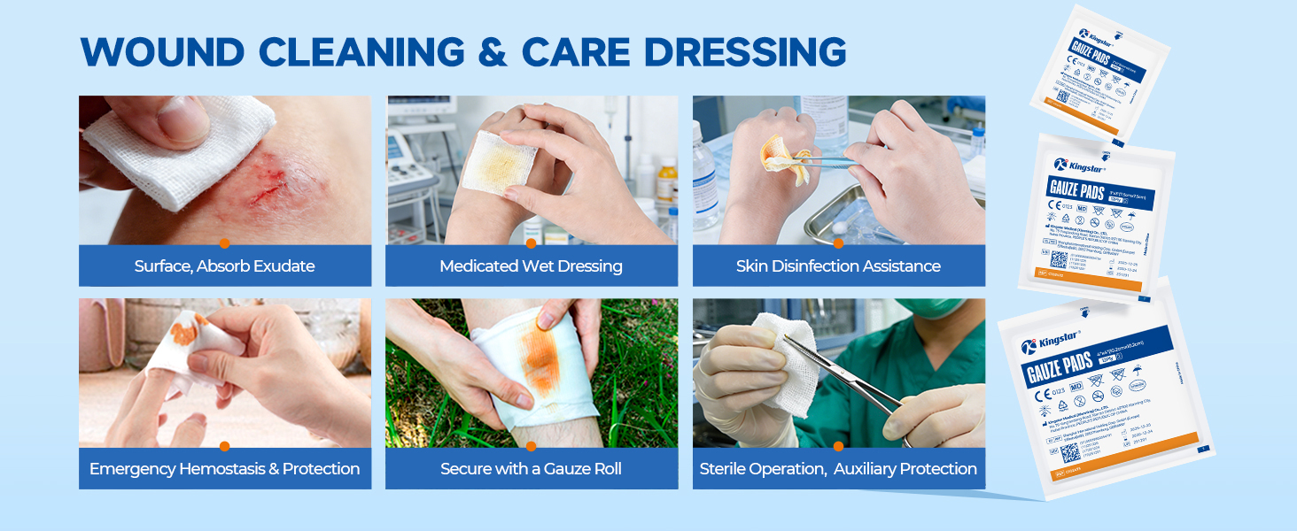 sterile gauze pads
