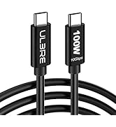 ULBRE USB C 3.1 Gen 2 Cable 100W, 20V/5A Fast Charging 10Gbps Data Transfer 4K 60Hz, 3.3ft/1M PD ...