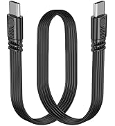 LANMINGLEL Short 90 Degree USB Type C 2.0 Flat Cable,PD 65W USB C 2.0 Fast Charge Cable,Short USB...