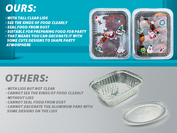 aluminum pans with lids for food