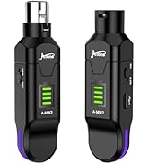 AITONE Wireless XLR Transmitter and Receiver – 2.4GHz Wireless Microphone System, 48V phantom pow...