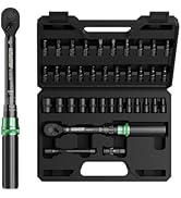 LLAVETOR 37pcs Bike Torque Wrench Set, Inch Pound Torque Wrench 1/4 Inch Drive, Bike Tool Kit, Bi...